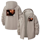 Portrait Photo Art Unisex Full-Zip Printed Waterproof Hooded Windbreaker
