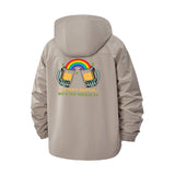 Beer Rainbow Unisex Full-Zip Printed Waterproof Hooded Windbreaker