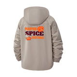Pumpkin Spice Fun Unisex Full-Zip Printed Waterproof Hooded Windbreaker