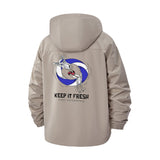 Keep It Fresh Graphic Unisex Full-Zip Printed Waterproof Hooded Windbreaker