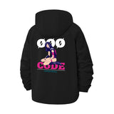 Anime Girl Code Unisex Full-Zip Printed Waterproof Hooded Windbreaker