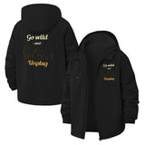 Go Wild and Unplug Unisex Full-Zip Printed Waterproof Hooded Windbreaker