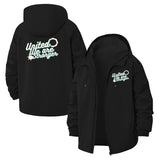United We Are Stronger Unisex Full-Zip Printed Waterproof Hooded Windbreaker