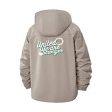 United We Are Stronger Unisex Full-Zip Printed Waterproof Hooded Windbreaker