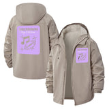 Musical Football Unisex Full-Zip Printed Waterproof Hooded Windbreaker