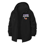 Proud Avocado Unisex Full-Zip Printed Waterproof Hooded Windbreaker