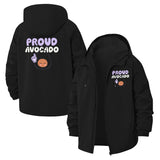 Proud Avocado Unisex Full-Zip Printed Waterproof Hooded Windbreaker