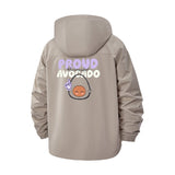 Proud Avocado Unisex Full-Zip Printed Waterproof Hooded Windbreaker