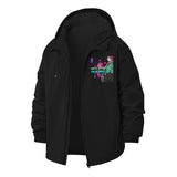 Edgy Anime Graphic Unisex Full-Zip Printed Waterproof Hooded Windbreaker