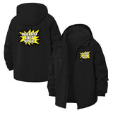 Comic Pop Weird But Nice Unisex Full-Zip Printed Waterproof Hooded Windbreaker