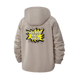 Comic Pop Weird But Nice Unisex Full-Zip Printed Waterproof Hooded Windbreaker