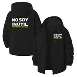 Humorous Spanish Phrase Unisex Full-Zip Printed Waterproof Hooded Windbreaker