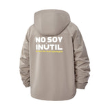 Humorous Spanish Phrase Unisex Full-Zip Printed Waterproof Hooded Windbreaker