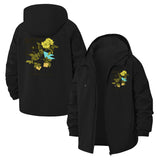 Botanical Floral Unisex Full-Zip Printed Waterproof Hooded Windbreaker