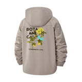 Botanical Floral Unisex Full-Zip Printed Waterproof Hooded Windbreaker
