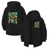 Whimsical Potted Plants Unisex Full-Zip Printed Waterproof Hooded Windbreaker