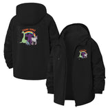 Dinosaur and Unicorn Squad Goals Unisex Full-Zip Printed Waterproof Hooded Windbreaker