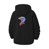 Illustrated Turkey Head Unisex Full-Zip Printed Waterproof Hooded Windbreaker