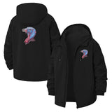 Illustrated Turkey Head Unisex Full-Zip Printed Waterproof Hooded Windbreaker