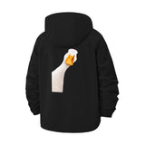 Funny Goose Print Unisex Full-Zip Printed Waterproof Hooded Windbreaker