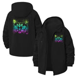 Psychedelic Cat Unisex Full-Zip Printed Waterproof Hooded Windbreaker