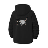 Anxious Rat Cartoon Unisex Full-Zip Printed Waterproof Hooded Windbreaker