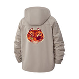Fierce Tiger Head Unisex Full-Zip Printed Waterproof Hooded Windbreaker