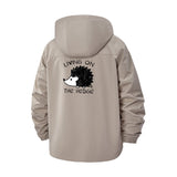 Hedgehog Graphic Unisex Full-Zip Printed Waterproof Hooded Windbreaker