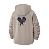 Crab Motif Unisex Full-Zip Printed Waterproof Hooded Windbreaker
