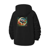 Cosmic Rabbit Unisex Full-Zip Printed Waterproof Hooded Windbreaker