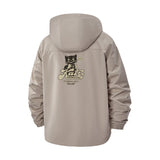 Vintage Diner Script Unisex Full-Zip Printed Waterproof Hooded Windbreaker