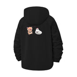 Cute Animal Duo Unisex Full-Zip Printed Waterproof Hooded Windbreaker