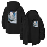 Snowy Owl Art Unisex Full-Zip Printed Waterproof Hooded Windbreaker