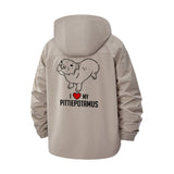 Pit Bull Love Unisex Full-Zip Printed Waterproof Hooded Windbreaker