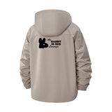 Rabbit Motif Unisex Full-Zip Printed Waterproof Hooded Windbreaker