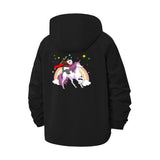 Unicorn Rainbow Fantasy Unisex Full-Zip Printed Waterproof Hooded Windbreaker
