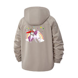 Unicorn Rainbow Fantasy Unisex Full-Zip Printed Waterproof Hooded Windbreaker