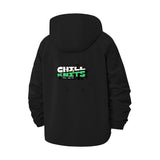Chill Knits Typographic Unisex Full-Zip Printed Waterproof Hooded Windbreaker