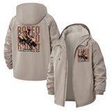 Rodeo Rider Unisex Full-Zip Printed Waterproof Hooded Windbreaker