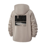 Silenced Typographic Unisex Full-Zip Printed Waterproof Hooded Windbreaker