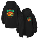 Hawaii Island Sunset Unisex Full-Zip Printed Waterproof Hooded Windbreaker
