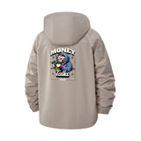 Money Talks Unisex Full-Zip Printed Waterproof Hooded Windbreaker