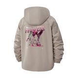 Fearless Warrior Unisex Full-Zip Printed Waterproof Hooded Windbreaker