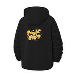 Joyful Vibes Unisex Full-Zip Printed Waterproof Hooded Windbreaker