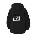 Faith Inspiration Unisex Full-Zip Printed Waterproof Hooded Windbreaker