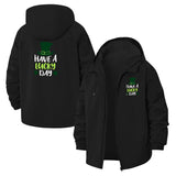 Lucky Day Unisex Full-Zip Printed Waterproof Hooded Windbreaker