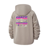 Space Visitors Unisex Full-Zip Printed Waterproof Hooded Windbreaker