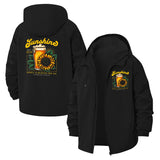 Sunflower Sunshine Unisex Full-Zip Printed Waterproof Hooded Windbreaker