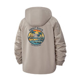 Tropical Sunset Unisex Full-Zip Printed Waterproof Hooded Windbreaker