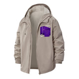 Abstract Aerostrike Unisex Full-Zip Printed Waterproof Hooded Windbreaker